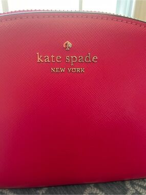 kate spade bright pink logo interior patch